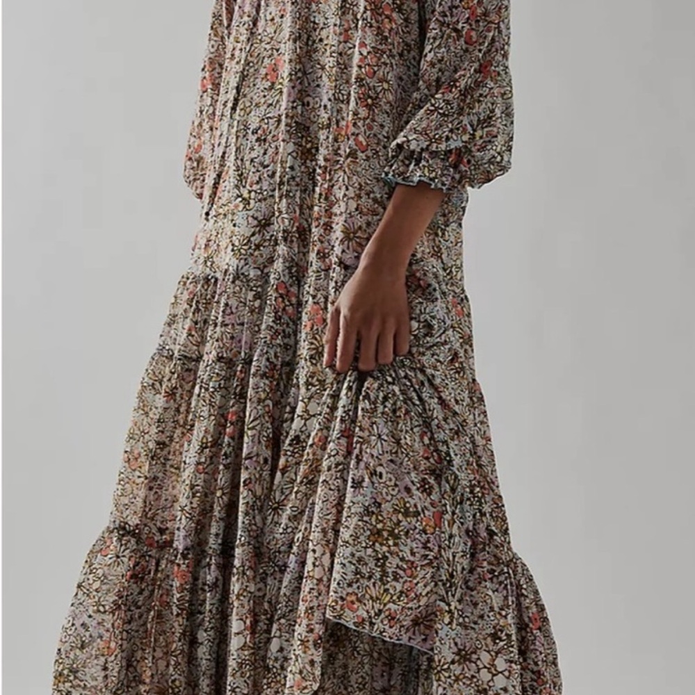 Free People Multicolor Floral Long Sleeve Dress
